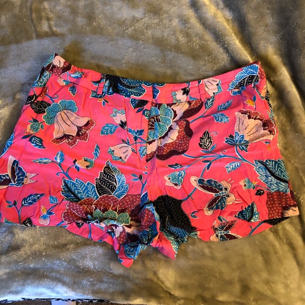 Pink Floral shorts from the Loft